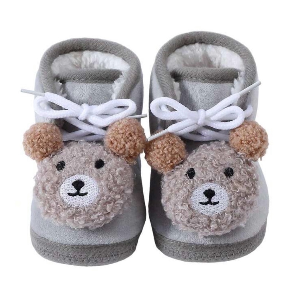 Cozy Gray Bear Kids Shoes